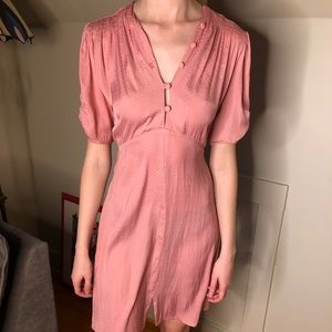 Topshop Empire Waist Satin Dress